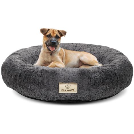 Letto Shaggy, 40 cm, grigio scuro, sfoderabile, antiscivolo