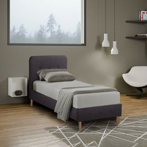 letto per ospiti grigio 2 in 1 con rete a doghe CTlite grigio Letto singolo in legno estraibile 2 in 1 letto 3 m 