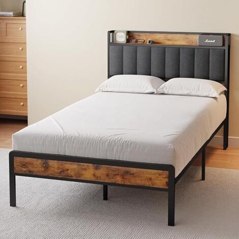 Letto Bambini 3-6 Anni Con Stelle E Luna - In MDF E Truciolato, 143x76x49 Cm, Grigio E Legno - Foto 7