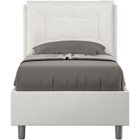 Letto Singolo 80x190 cm con Rete Annalisa Bianco