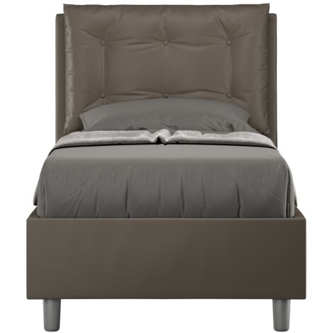 Letto Singolo 80x190 cm con Rete Annalisa Cappuccino