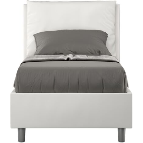 Letto Singolo 80x190 cm con Rete Antea Bianco