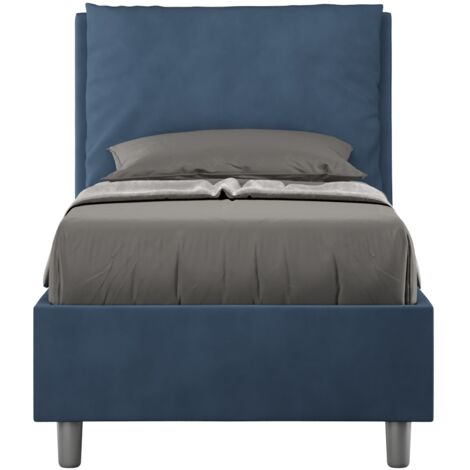 Letto Singolo 80x190 cm con Rete Antea Blu