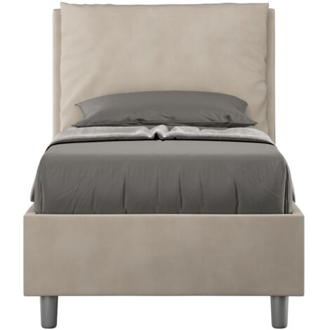 Letto Singolo 80x190 cm con Rete Antea Sabbia