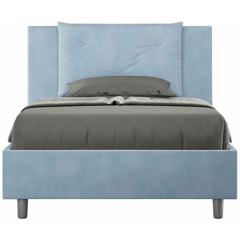 Letto Singolo 80x190 cm con Rete Appia Azzurro
