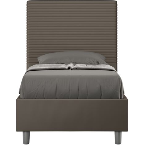 Letto Singolo 80x190 cm con Rete Focus Cappuccino