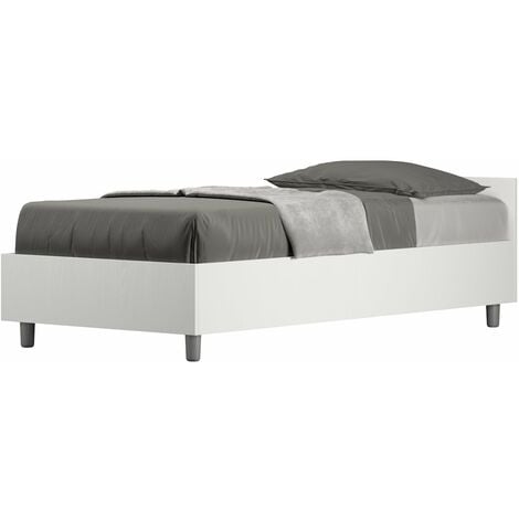 giordano shop Letto Singolo 80x190 cm Senza Rete Demas Testata Dritta  Cemento : : Casa e cucina