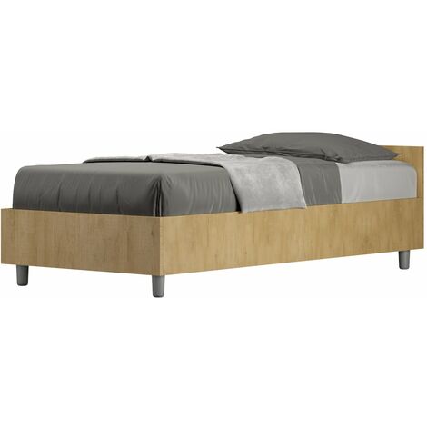 Letto Singolo 80x190 cm con Rete Nuamo Quercia