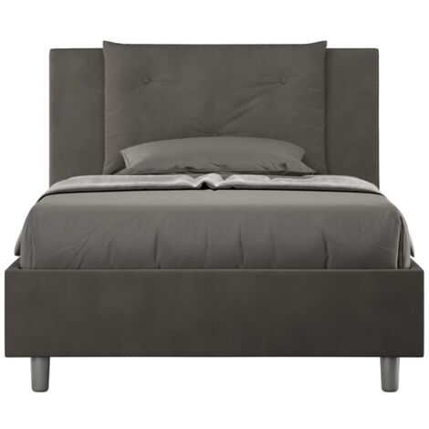 Letto Singolo 80x190 cm Senza Rete Appia Grigio