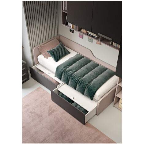 Letto singolo 80x190 con cassetti - Pratico e salvaspazio per camerette e stanzette - Cipriaf3c4ff