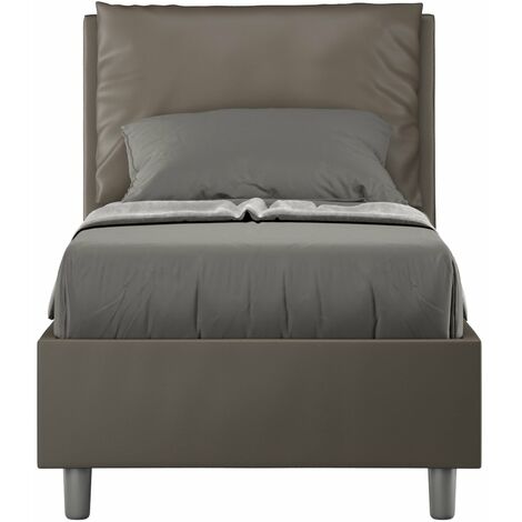 Letto Singolo 80x200 cm con Rete Antea Cappuccino