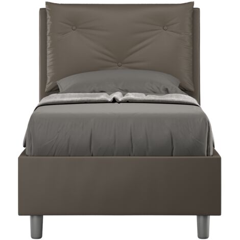 Letto Singolo 80x200 cm con Rete Appia Cappuccino