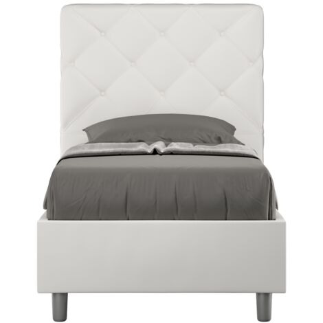 Letto Singolo 80x200 cm Senza Rete Priya Bianco