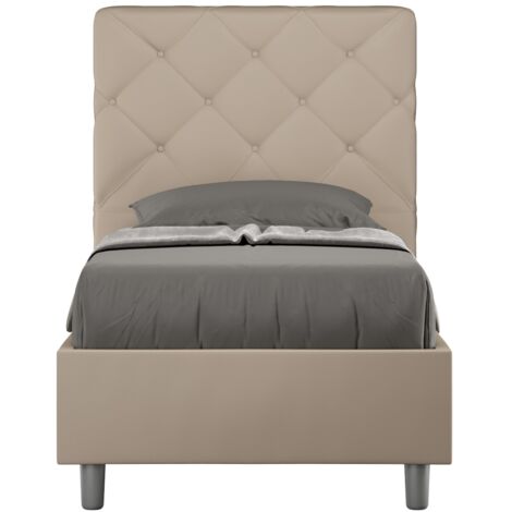Letto Singolo 80x210 cm con Rete Priya Tortora