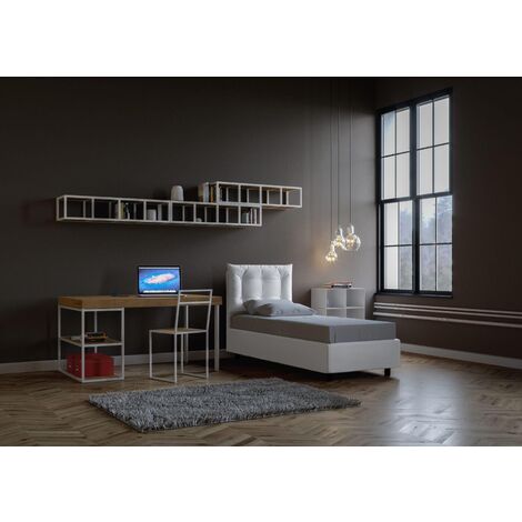 Letto singolo ANNALISA bianco senza contenitore