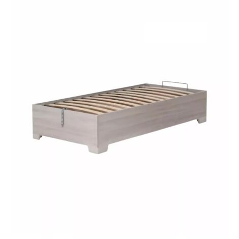 letto singolo contenitore con piedini "bed box" olmo naturale 90x190 cm