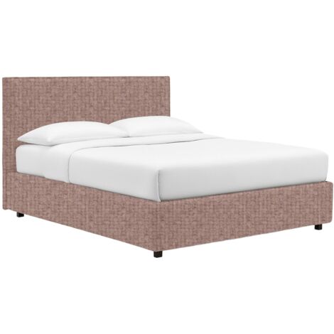Letto Singolo Dagenham, Sfoderabile, Contenitore Made in Italy, Rosa Antico
