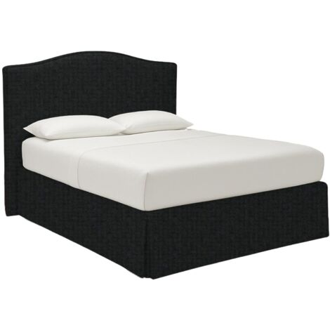 Letto Singolo Eccles, Sfoderabile, Contenitore Made in Italy, Grigio Scuro