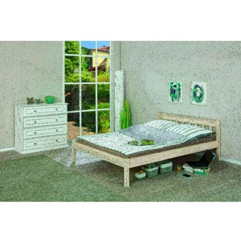 Letto singolo Inter Link 140x190 cm in pino tinto bianco