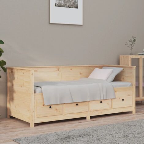 Letto Singolo Moderno ,Dormeuse 90x190 cm in Legno Massello di Pino ITD67239