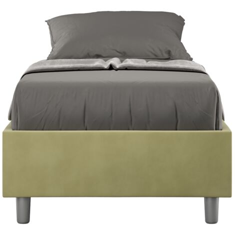 Letto Singolo Sommier 80x190 cm Senza Rete Azelia Tè Verde