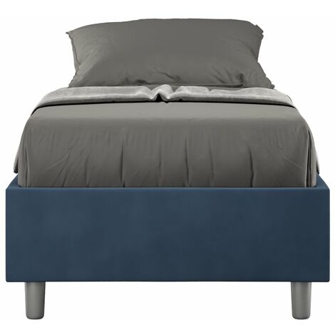 Letto Singolo Sommier 80x200 cm Senza Rete Azelia Blu