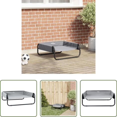 Letto sollevato -  Letto per Cani Grigio chiaro 57 x 57 x 24 cm Acciaio