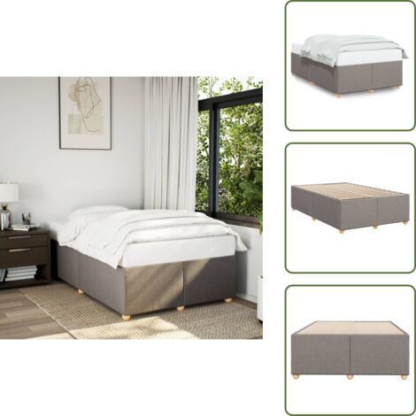 Letto tortora - vidaXL Giroletto senza Materasso Tortora 120x200 cm Tessuto - Letto in tessuto