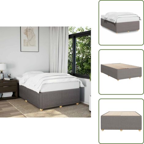 Letto tortora - vidaXL Giroletto senza Materasso Tortora 120x200 cm Tessuto - Letto in tessuto