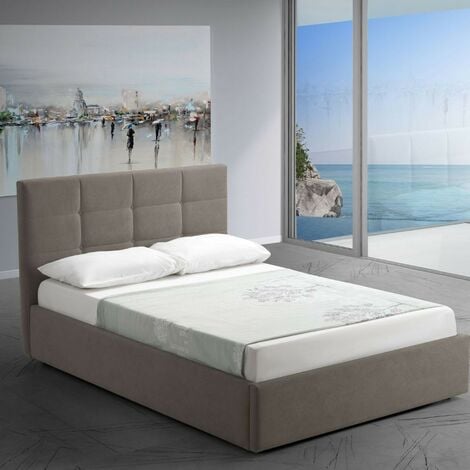 Letto 1 piazza e mezza con contenitore Sunny Tortora