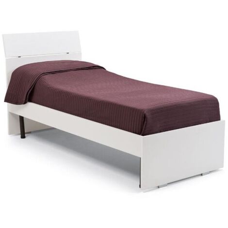 Letto una piazza e mezza in legno colore bianco frassinato