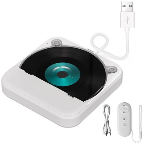 Lettore CD esterno per auto, connessione USB per una qualità audio senza perdite, HiFi ad alta fedeltà, lettore CD multifunzione, compatibile con diversi modelli di auto, colore bianco.