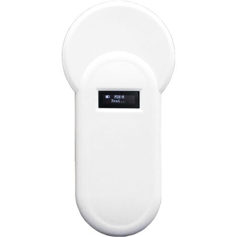 Lettore di microchip per animali portatile H01-T 134.2Khz Lettore di tag per animali 134.2Khz Lettore di display Oled Formato Fdx-B Supporta con Buzz-Er per la gestione dell'allevamento di pollame, Bi