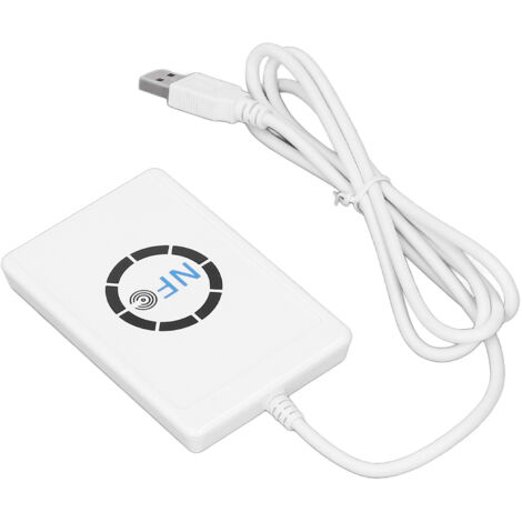 Lettore NFC, lettore/scrittore RFID NFC, lettore di schede contactless, plug and play ACR122U ISO 14443A/b, software gratuito, bianco, lettori di schede di memoria USB esterni