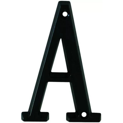 LETTRE A HT 92 ZAMAK NOIR MAT