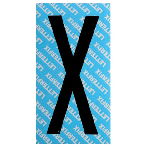Lettre Adhésive Noire Série T80 X Letterfix