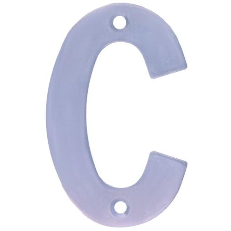 LETTRE C-4 POUCES ACIER INOXYDABLE 18/8