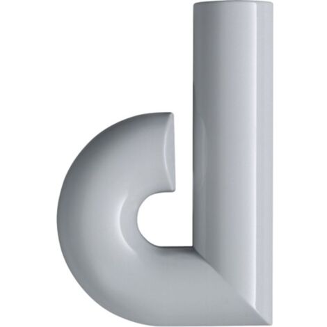 Lettre de numéro de maison d Polyamide spécial 99 blanc pur 134,4mm D.33mm HEWI