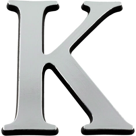 Lettre K Argent Hauteur 60mm - 4623030