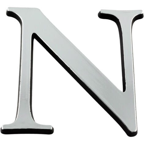 Lettre N Argent Hauteur 60mm - 4623061
