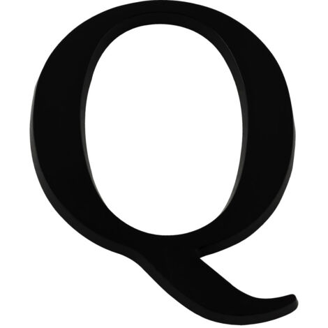 Lettre Q Noire Hauteur 40mm - 4621494