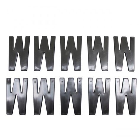 Lettre W pour plaque d'immatriculation Tiflex H45mm pour moto