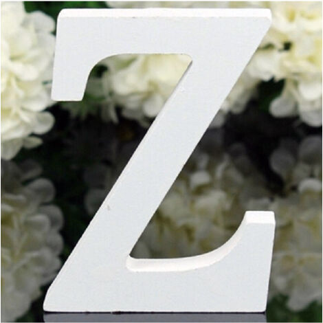 Lettre Z En Bois Blanc 11cm Confetti Décoration Vœux De Mariage