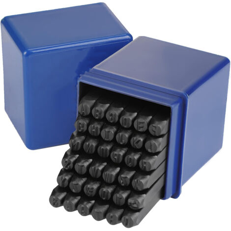 Lettres à perforer, 36 pièces 4 mm en acier au carbone Numéro/0-9 et A-Z Lettres Chiffres et lettres Ensemble de poinçons pour métal Bois Cuir