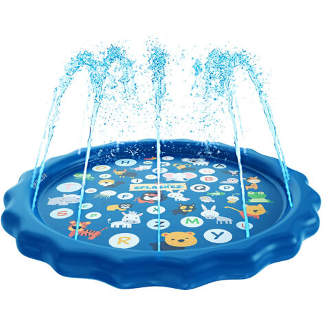 Lettres de dessin animé tapis de pulvérisation tapis de jeu de pelouse en plein air pour enfants tapis de jeu d'eau jouets tapis d'arrosage 170cm