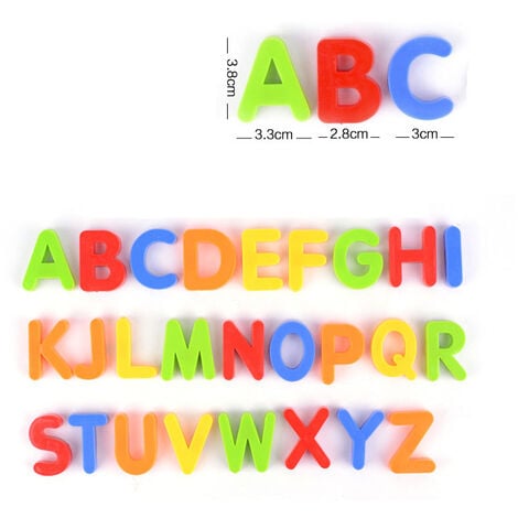 26pcs alphabet aimant majuscule minuscule lettre magnétique aimant éducatif  