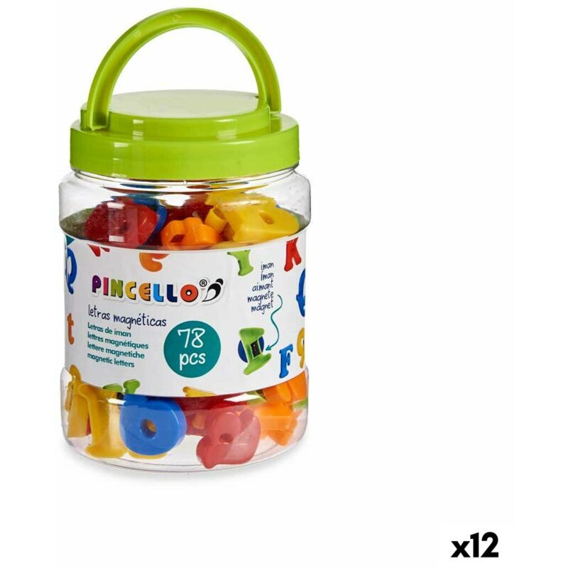 Lettres aimantées en plastique multicolore 9 x 13,5 x 9 cm