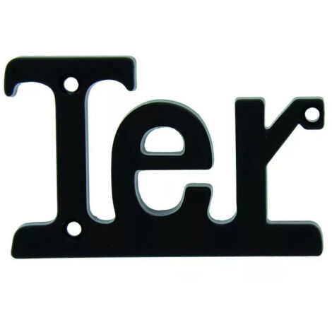 LETTRES TER HT 70 ZAMAK NOIR MAT