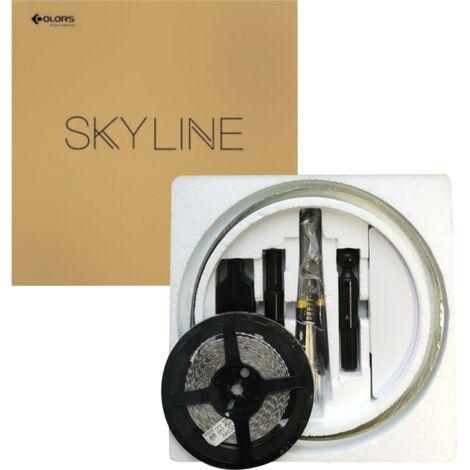 Leuchte Skyline Beleuchtung Decke indirekt 6000mm, 3000K LED Band schwarz, indirekte Beleuchtung, 1320 Lumen 24V/DC
