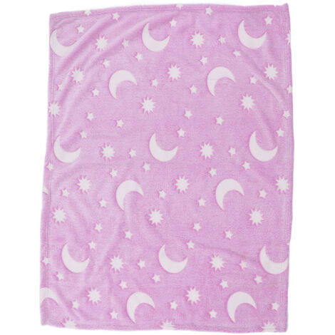 Leuchtend lila Decke 1,52 x 1 m für Kinder – doppelseitig glänzendes Polyester, ideal für Schlafzimmer und klimatisierte Räume